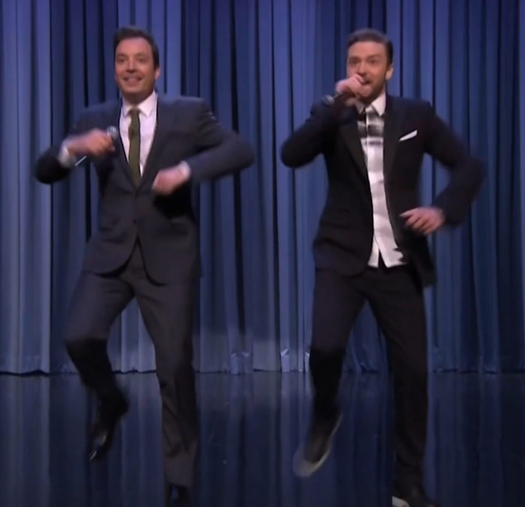 Jimmy Fallon and Justin Timberlake Crazy Calls dance 